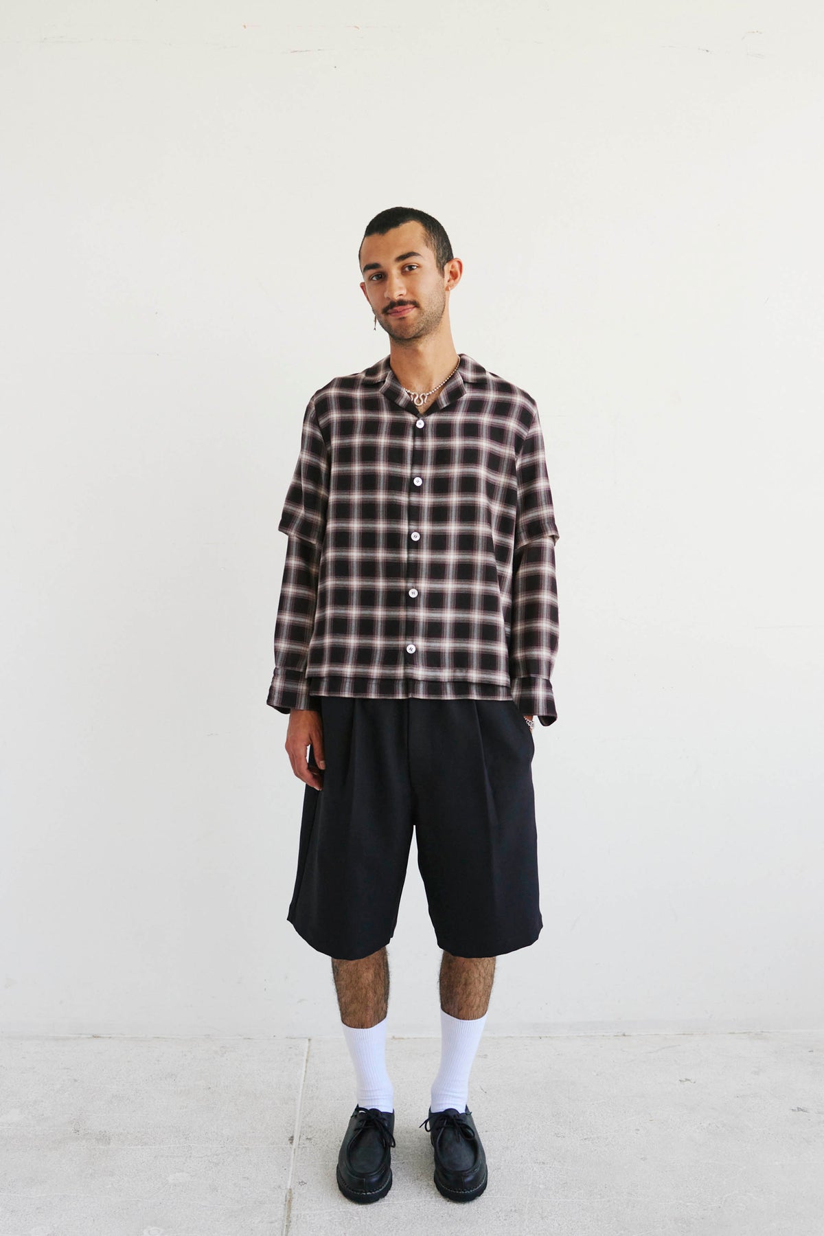 Goodfight Milky Way L/S Doublesleeve Shirt Red Flannel