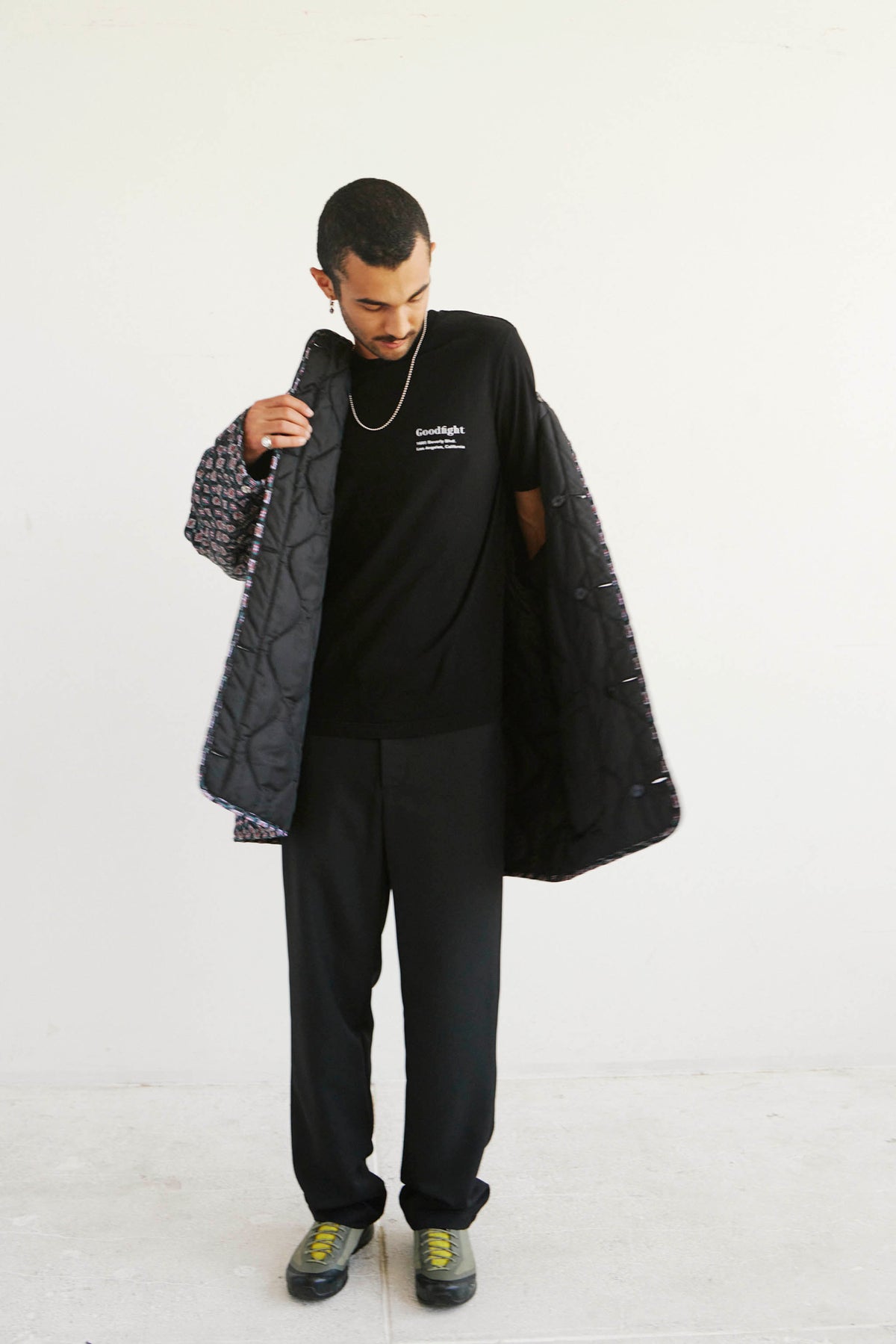 Goodfight B-Side Liner Jacket Black Fleur