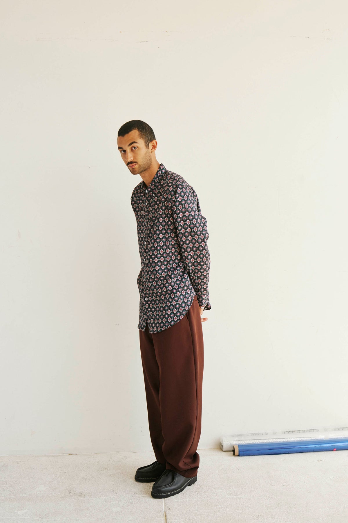 Goodfight Flores Oxford Shirt Black Fleur