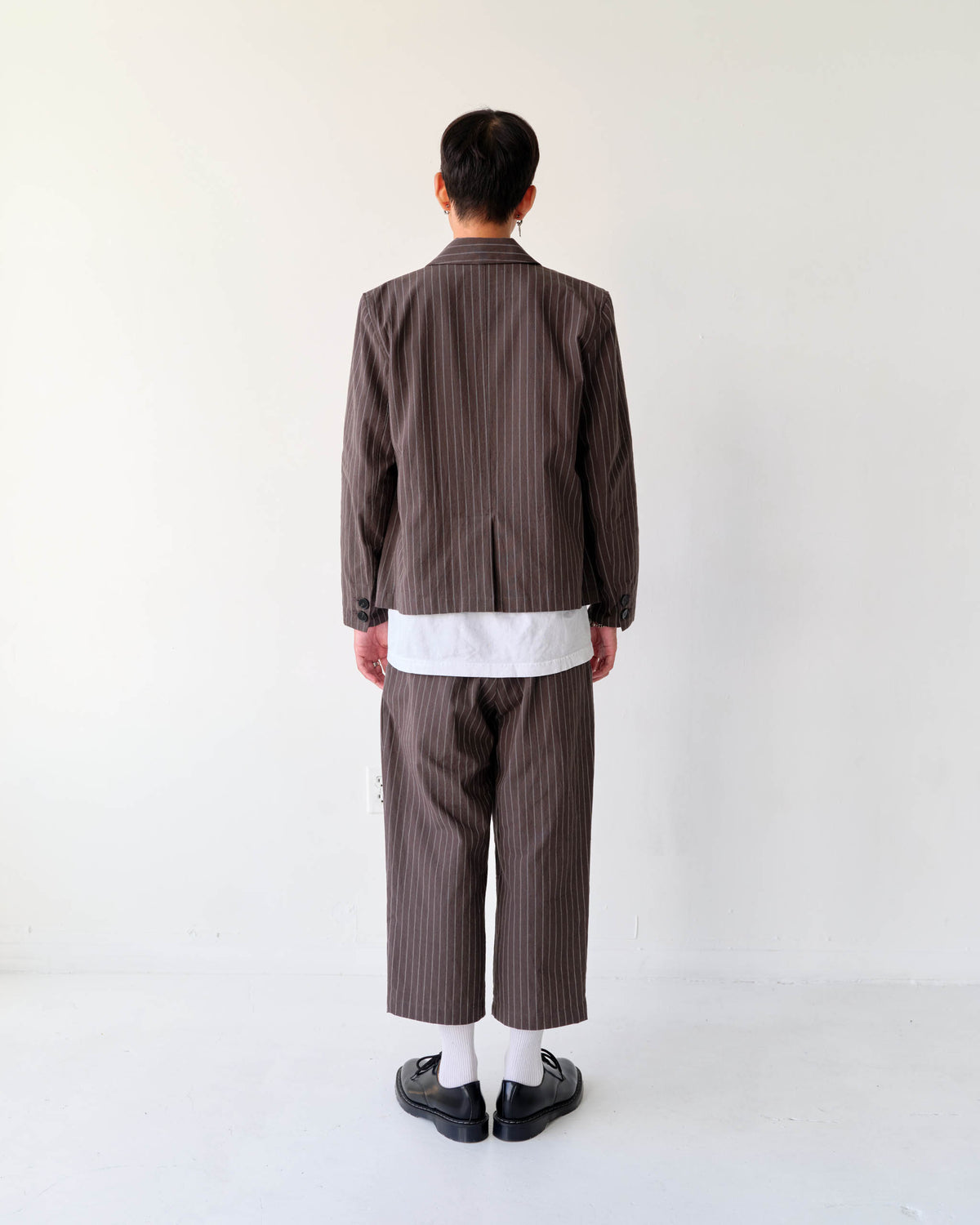 Goodfight Range Slack Linen Grey Pinstripe