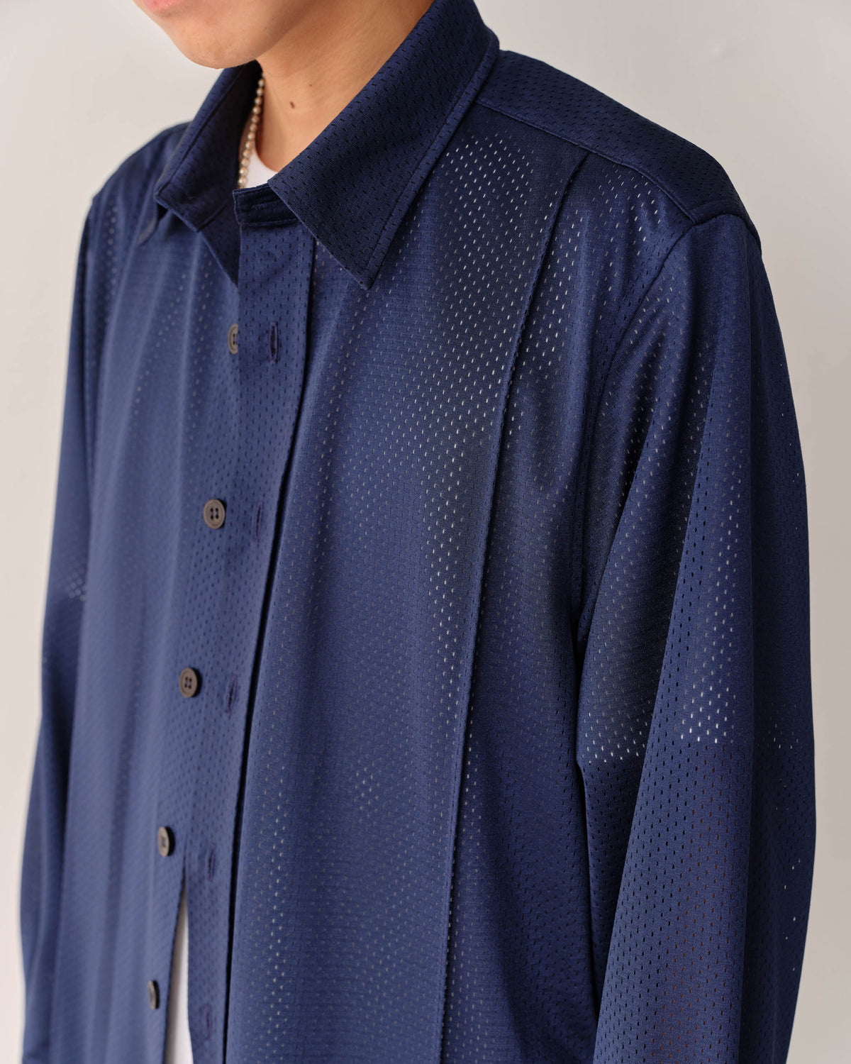 Goodfight Proper Top LS Shirt Mesh Navy