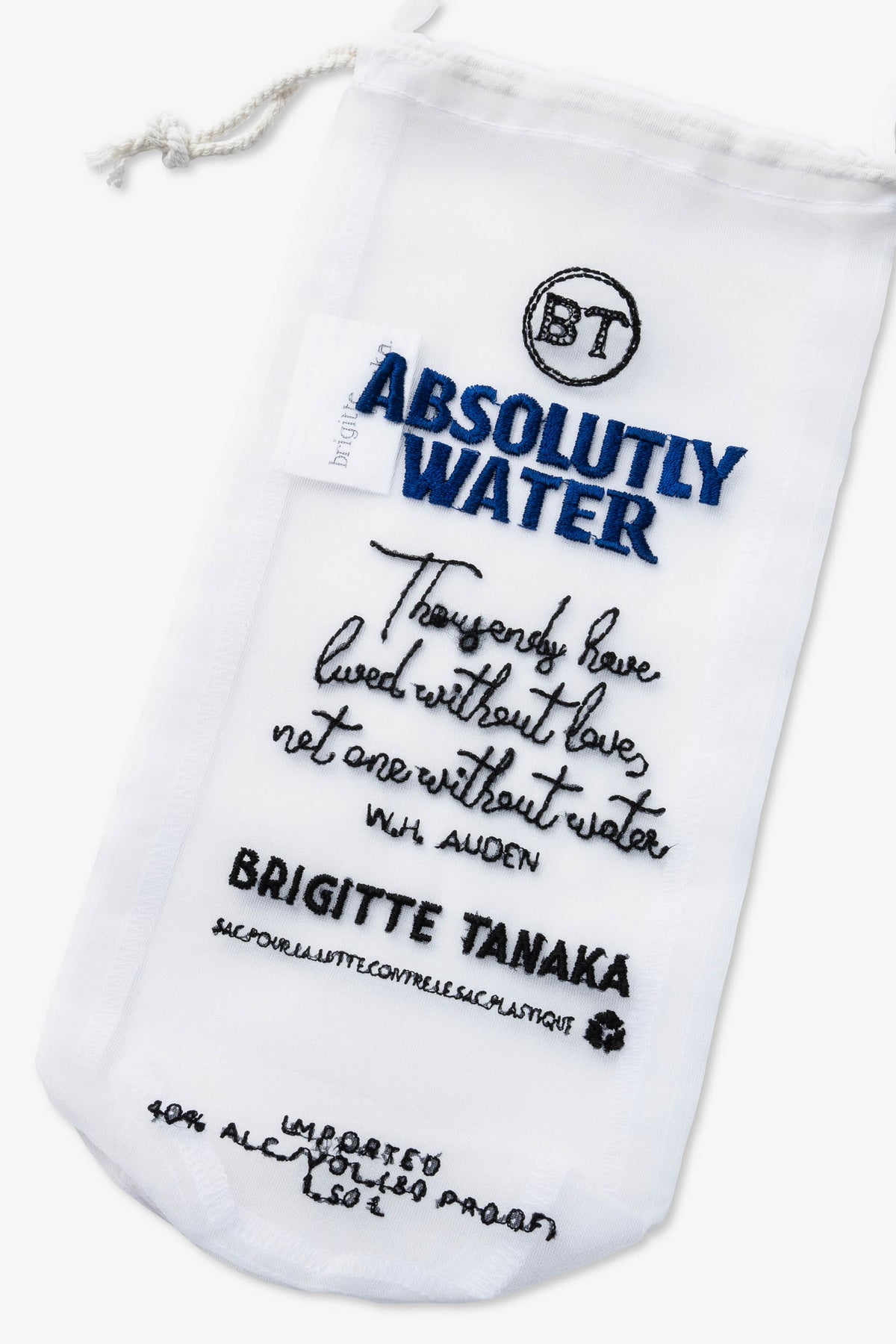 Brigitte Tanaka "Absolutly Water" Water Bottle Bag Large