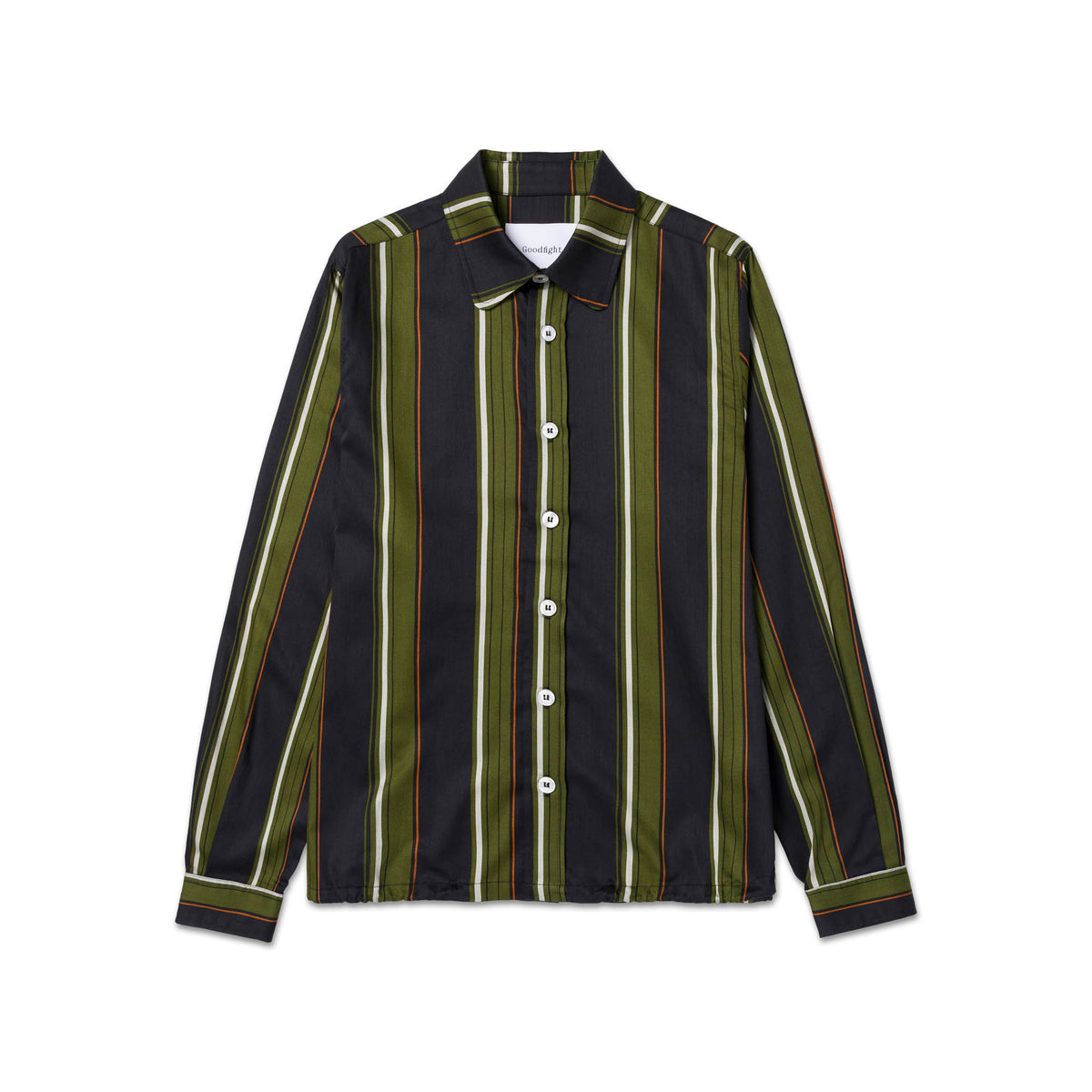 Goodfight x A&P Sleep Armor Pajama Shirt Green Stripe