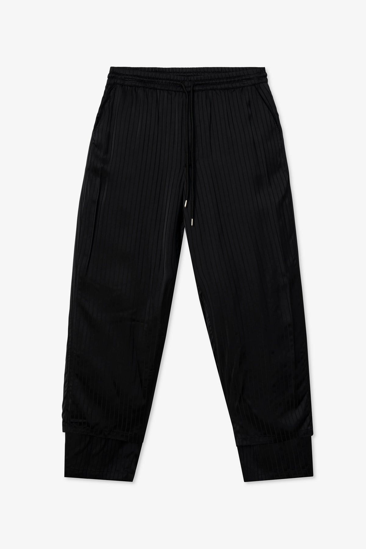 Goodfight Milky Way Trouser Black Tonal Pinstripe