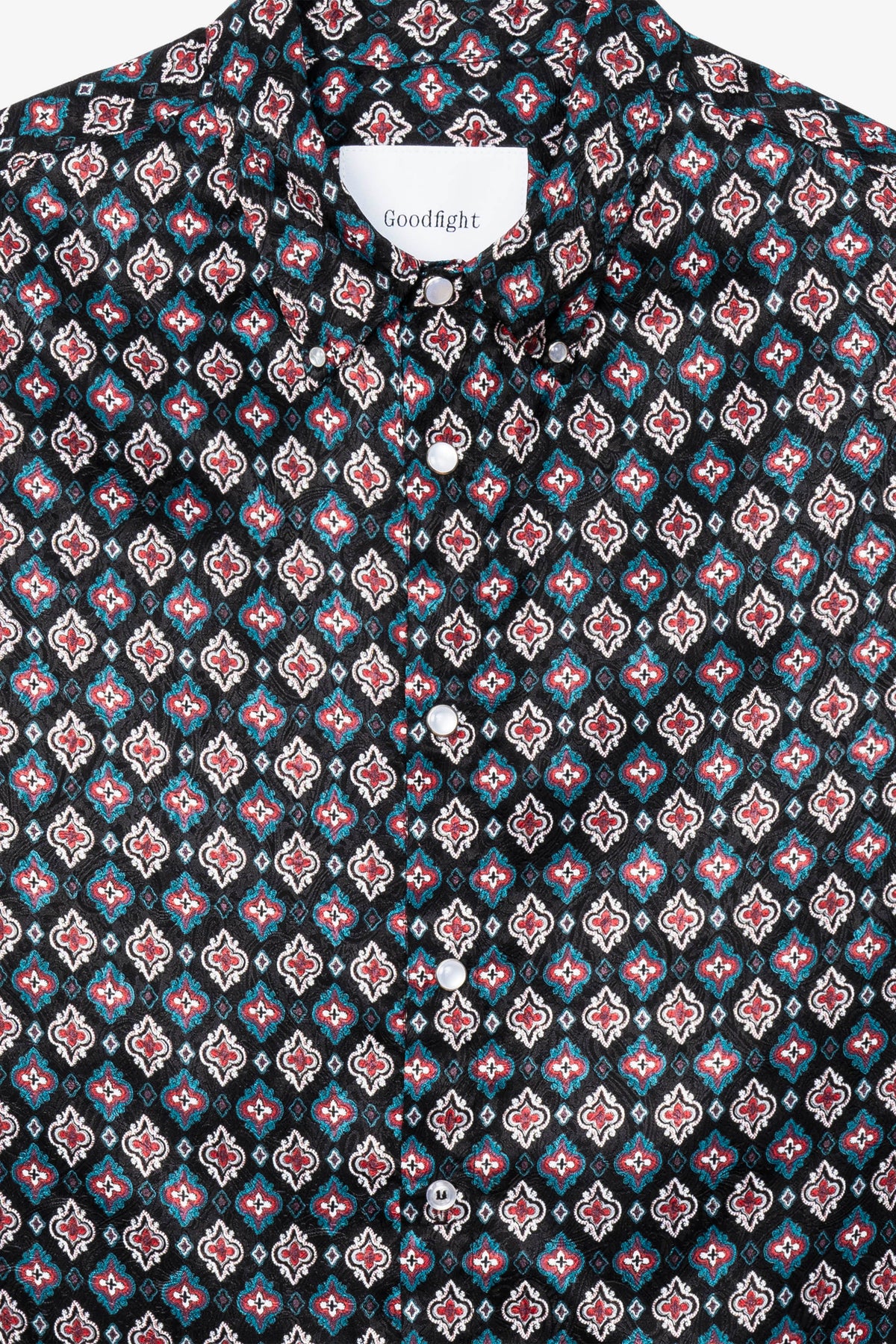 Goodfight Flores Oxford Shirt Black Fleur
