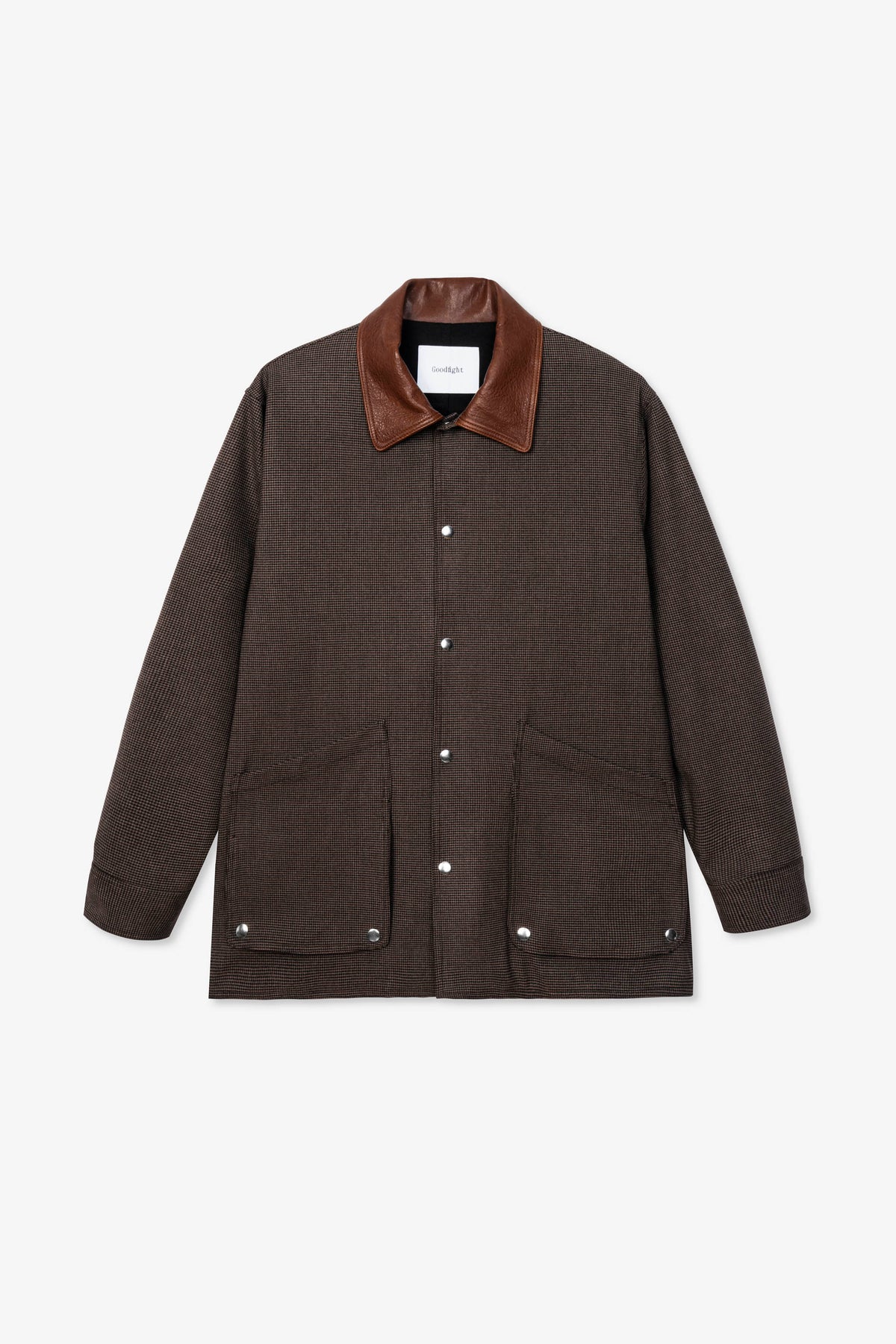 Goodfight Stash Coat Brown Herringbone