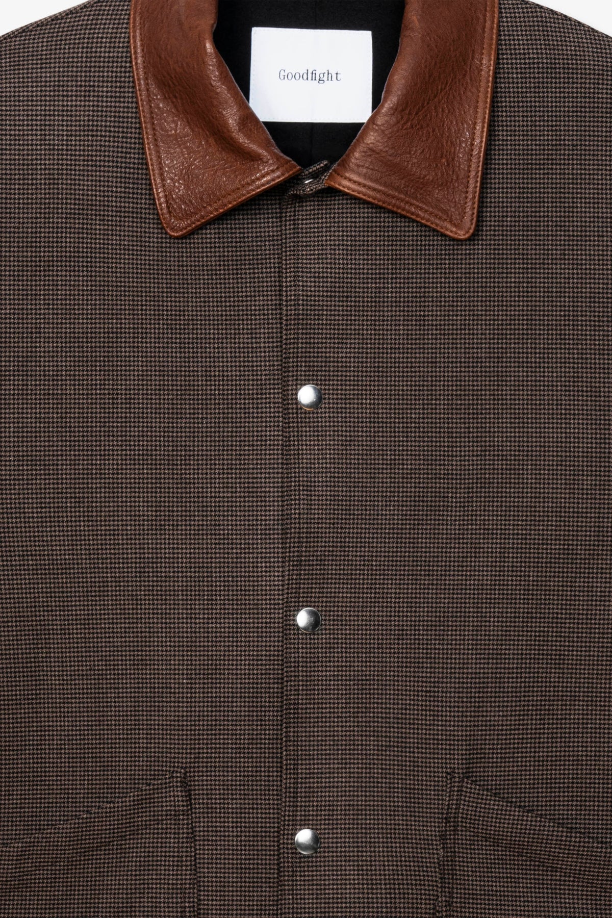 Goodfight Stash Coat Brown Herringbone