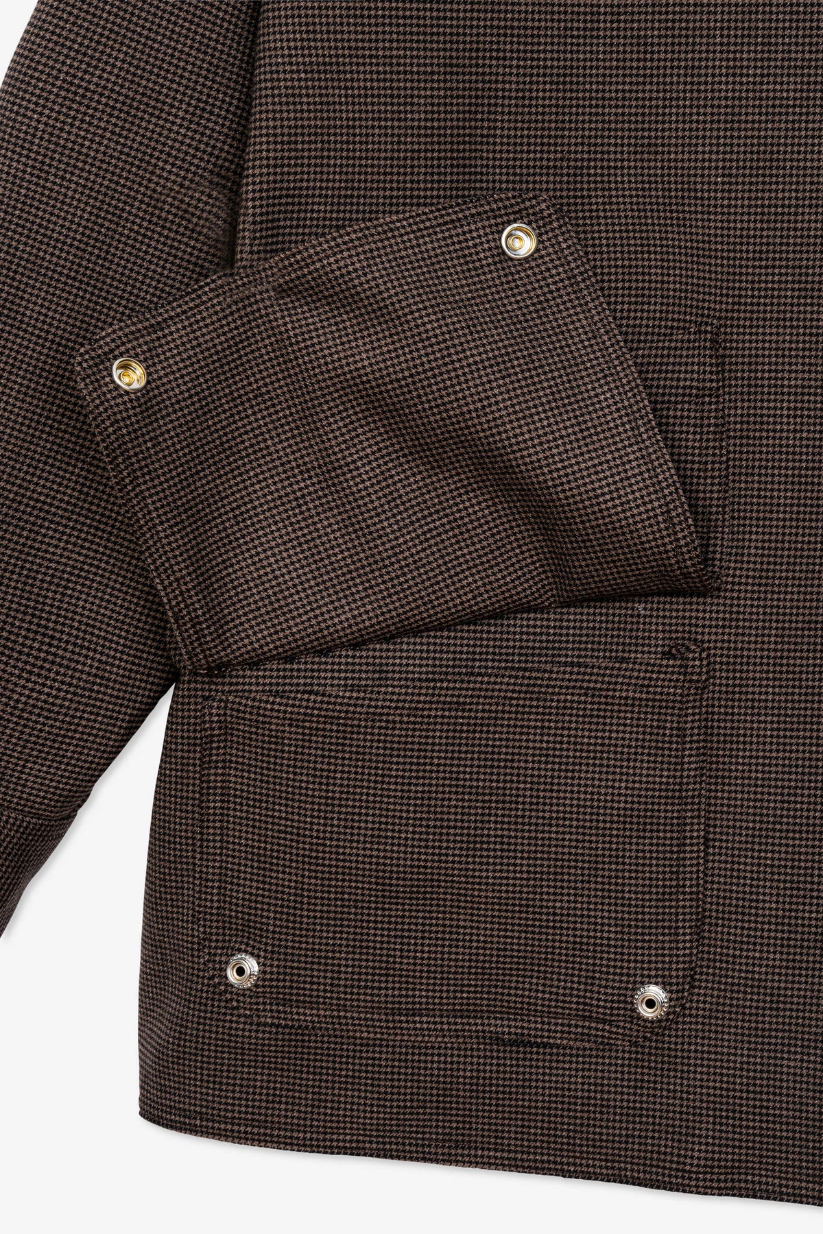Goodfight Stash Coat Brown Herringbone