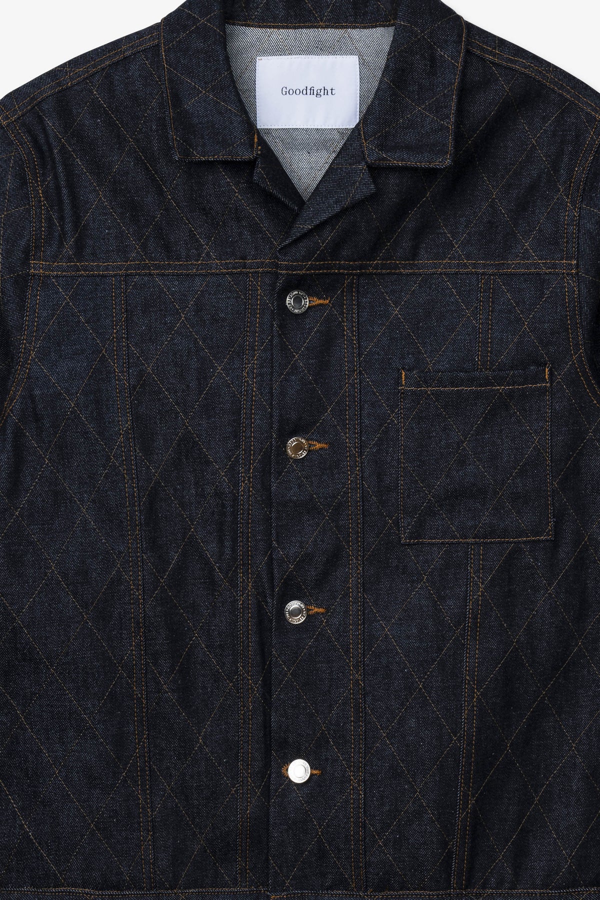 Goodfight Transit Trucker Diamond Stitch Indigo