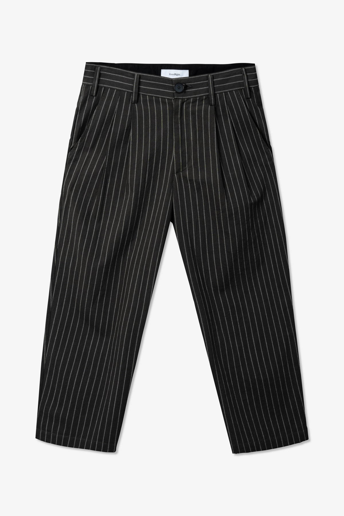 Goodfight Range Slack Linen Grey Pinstripe