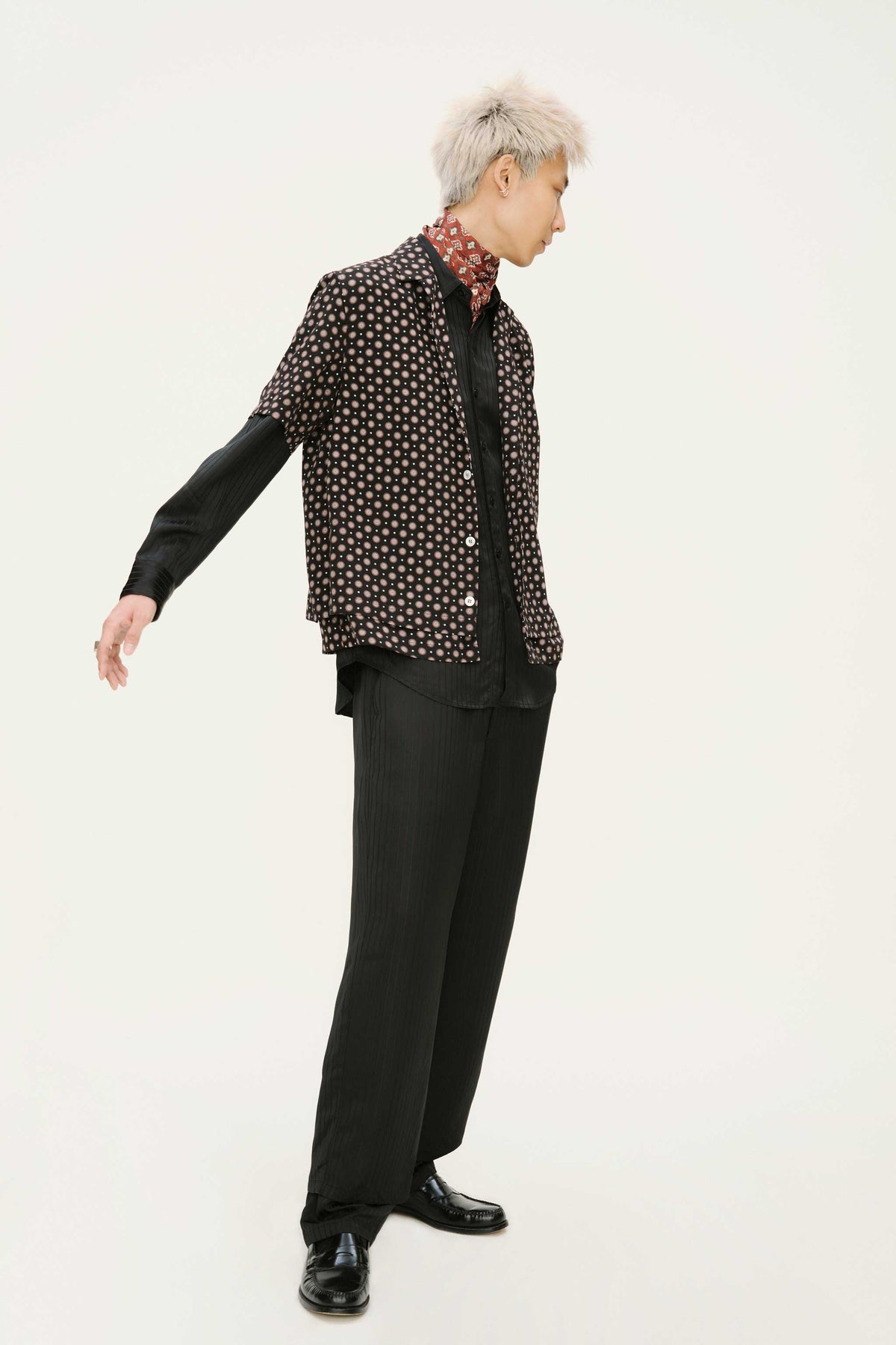 Goodfight Milky Way Trouser Black Tonal Pinstripe