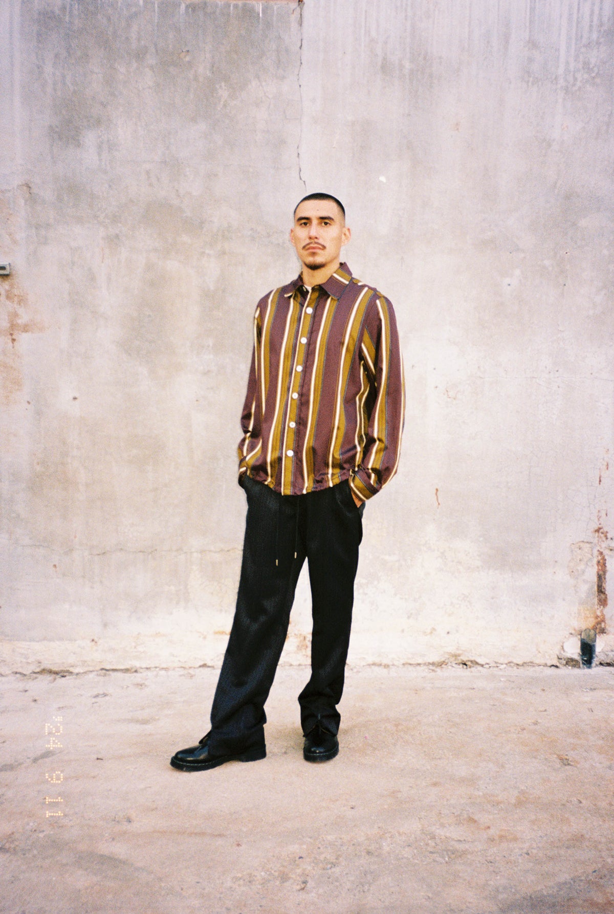 Goodfight x A&P Sleep Armor Pajama Shirt Maroon Stripe