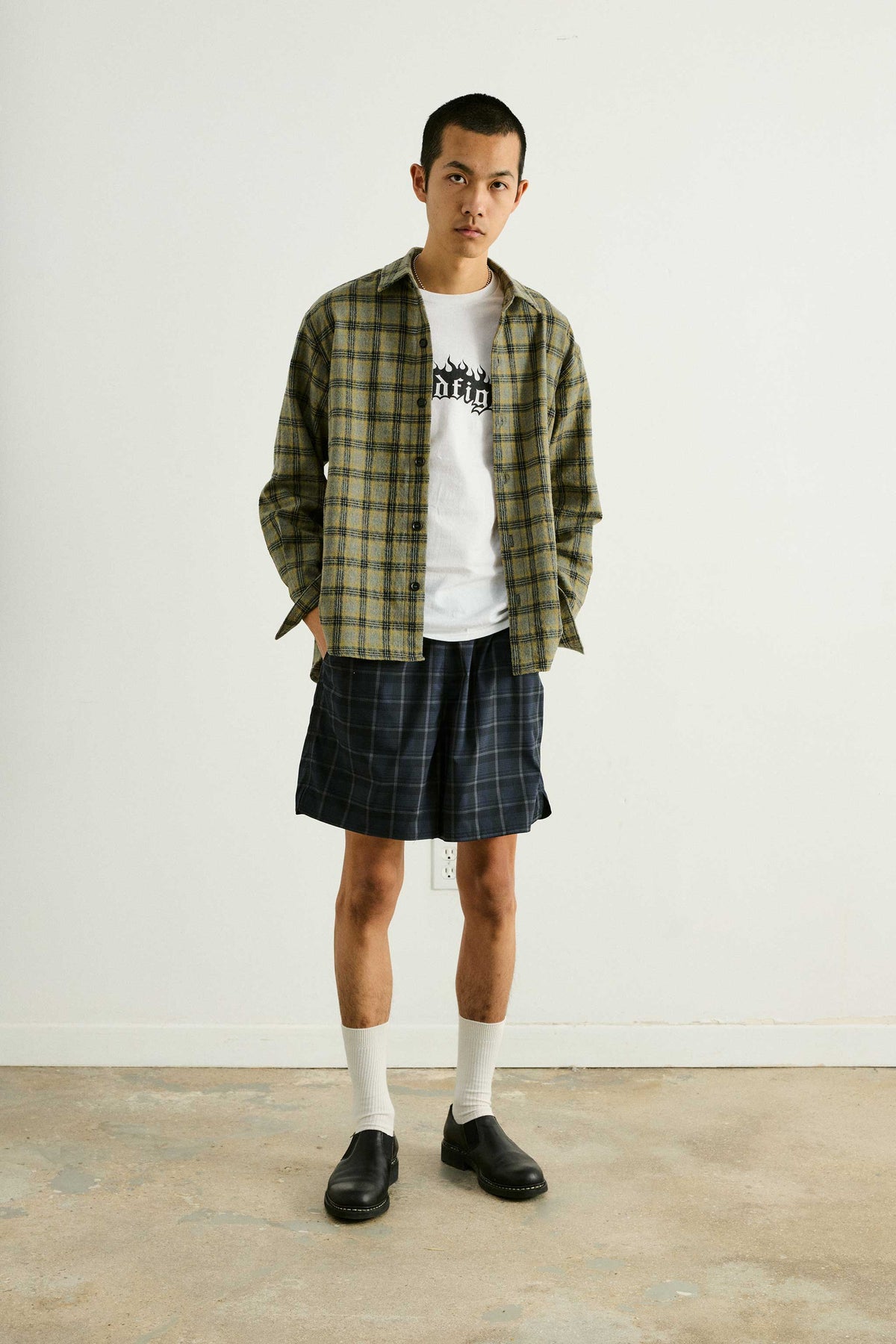 Goodfight Foxtrot Alpha Shorts Dark Plaid