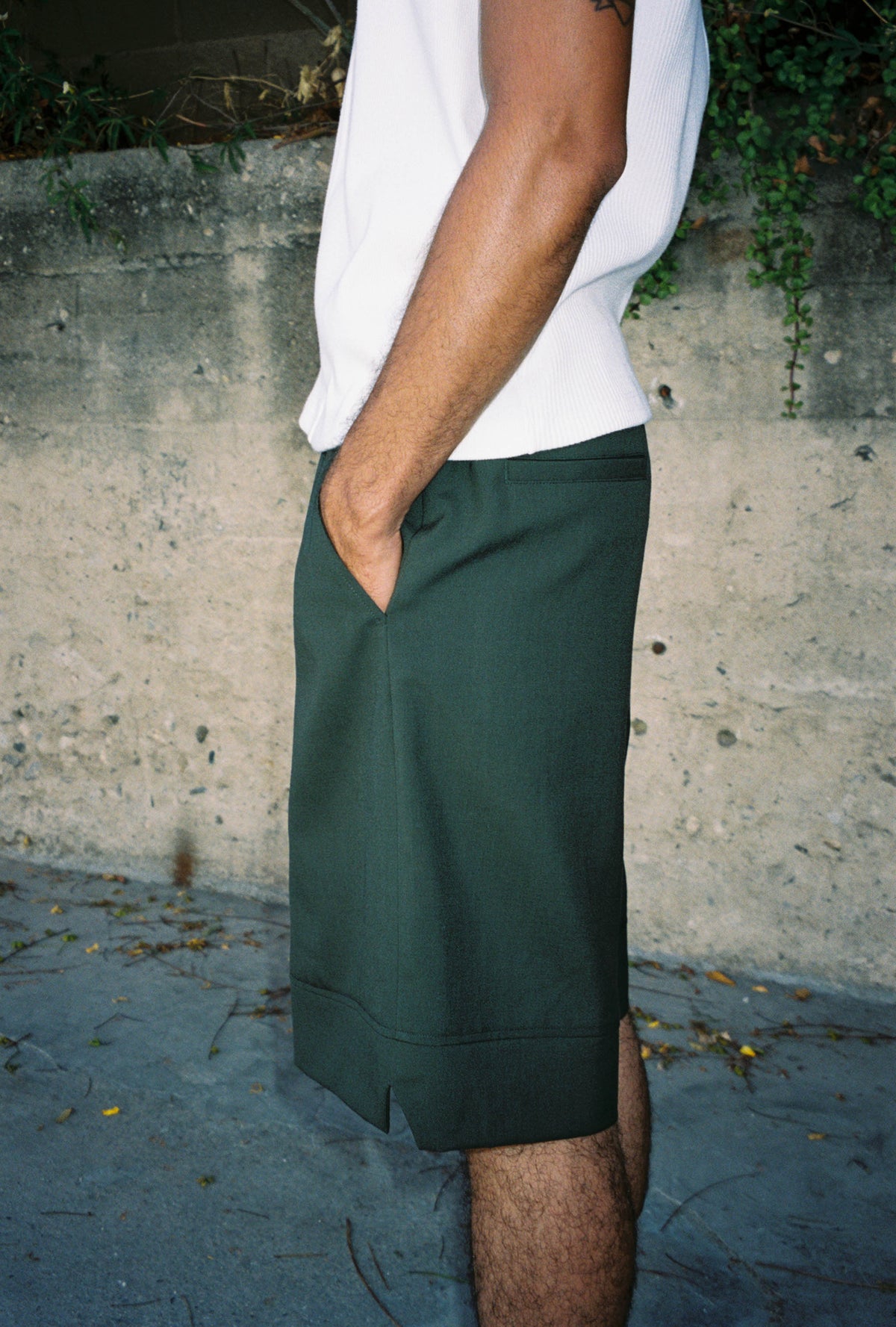Goodfight Basketball Short Light Wool Olive