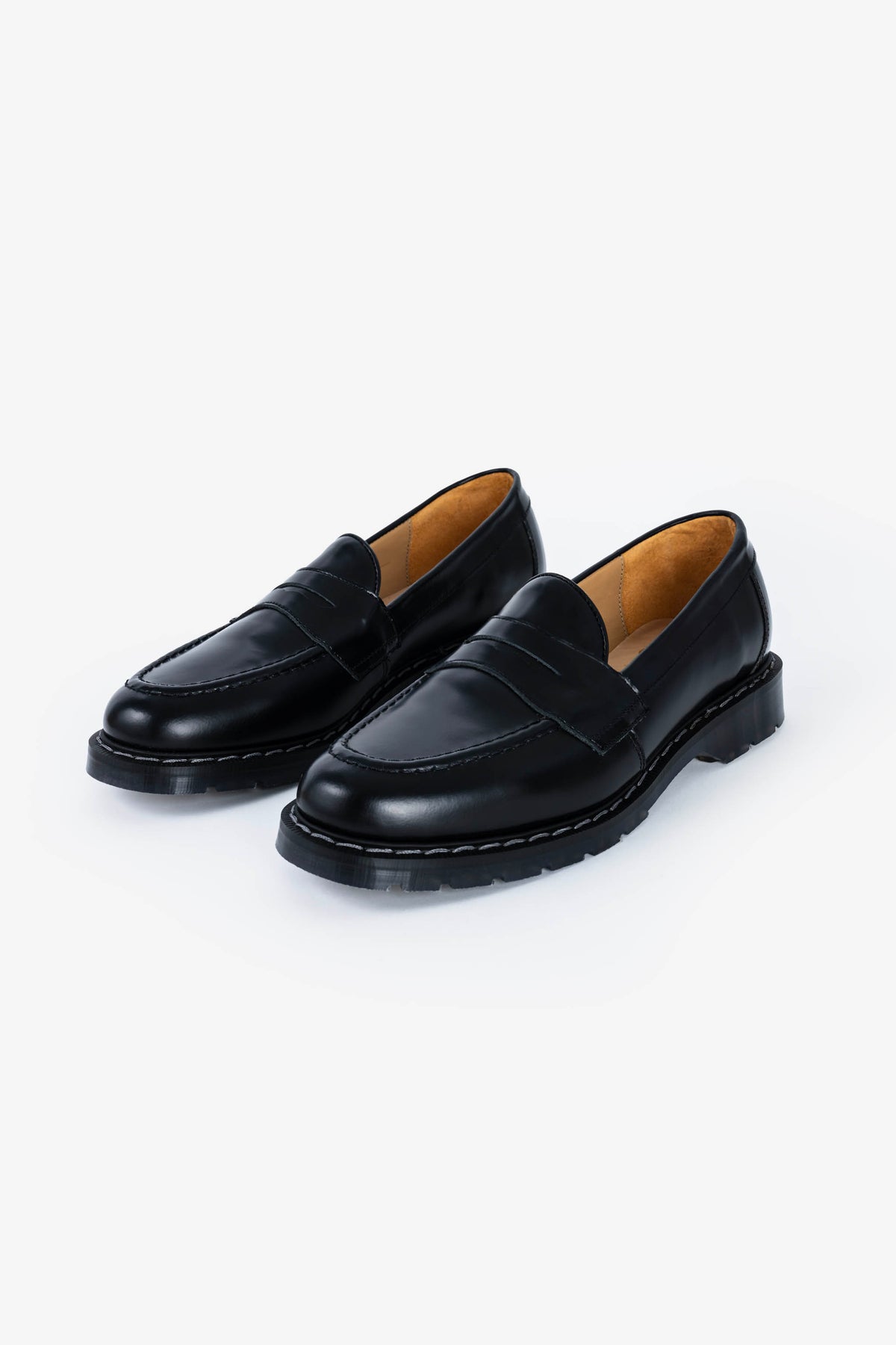 Solovair Penny Loafer Black Hi-Shine