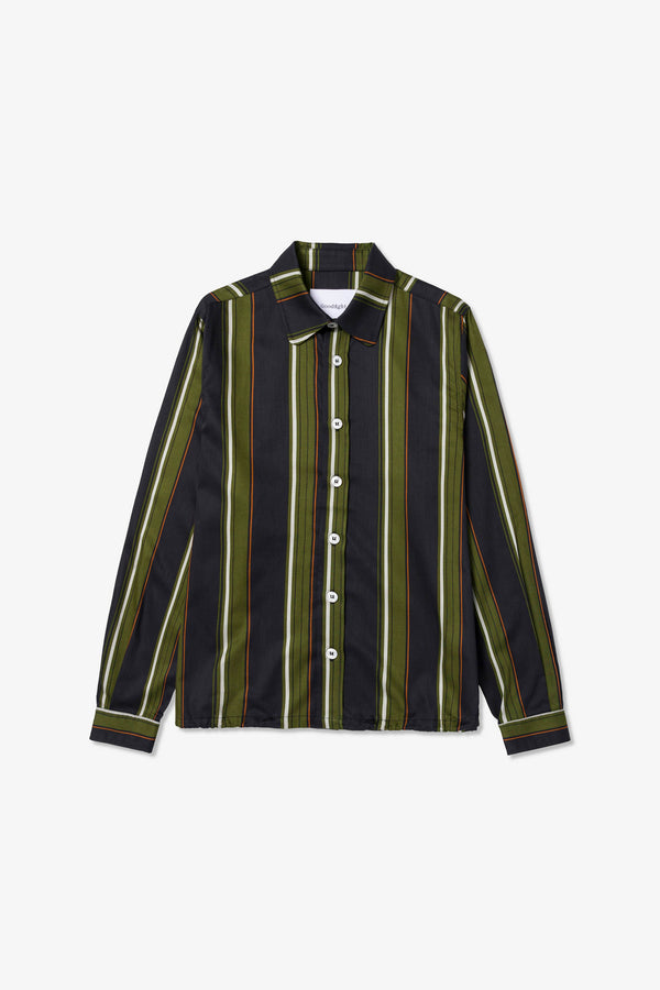 Goodfight x A&P Sleep Armor Pajama Shirt Green Stripe