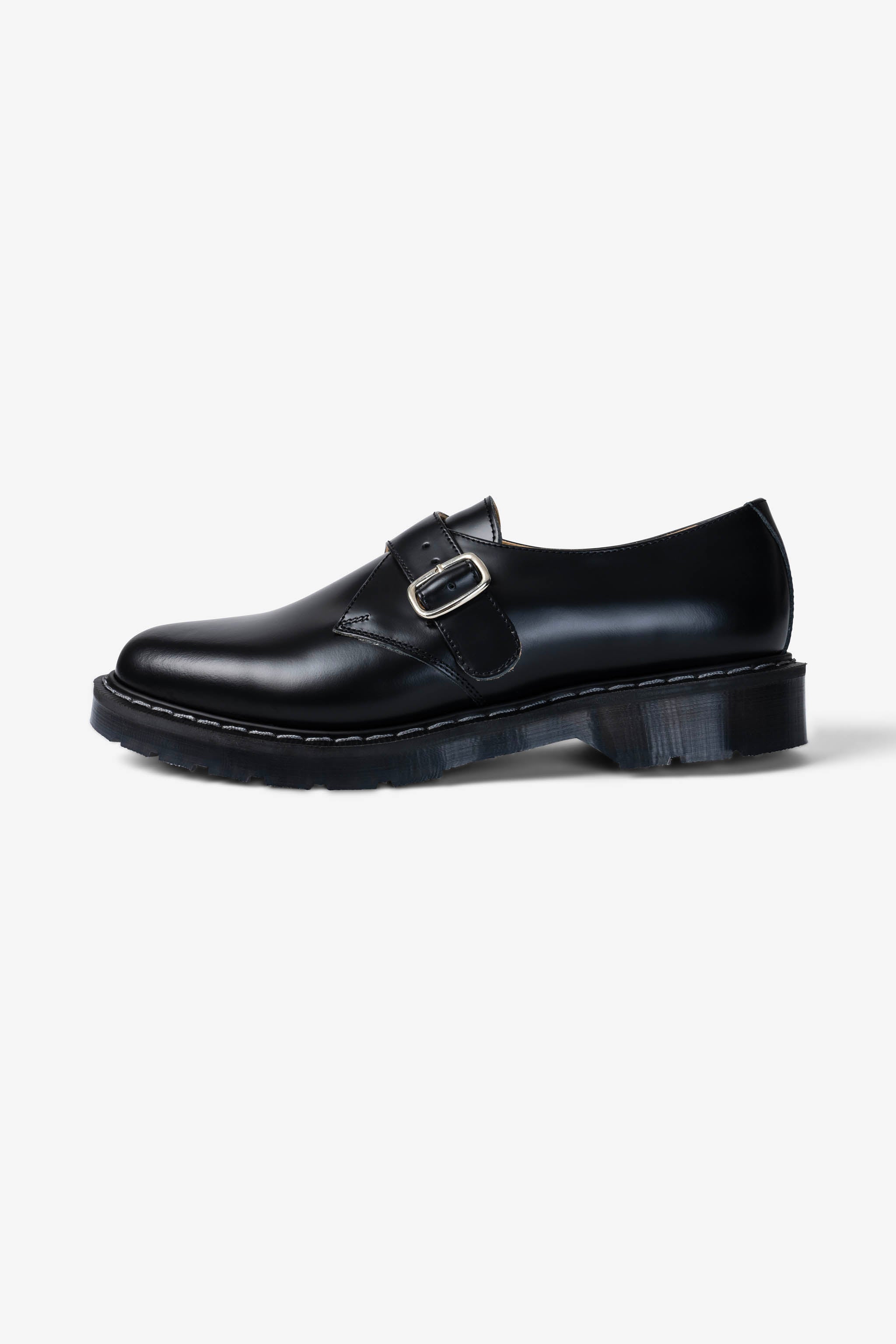 靴 MAKERS / SINGLE MONK / CDVN-10 / 6 Men's Medallion Toe Single Monk Strap Shoes - Wine Red by