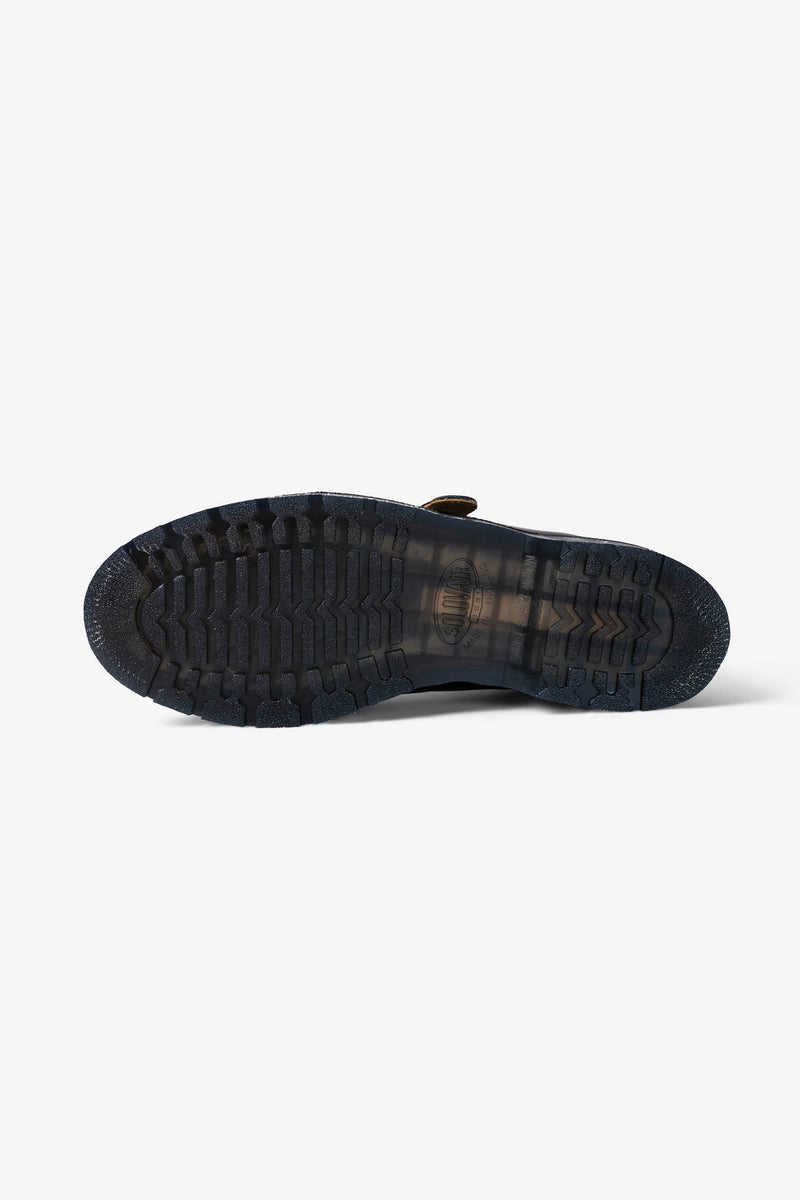 Solovair Single Buckle Monk Shoe Black Hi-Shine