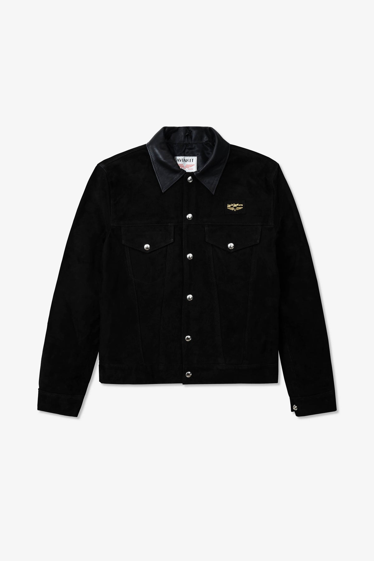 Lewis Leathers Western No. 988JP' Black Goat Suede Leather Jacket